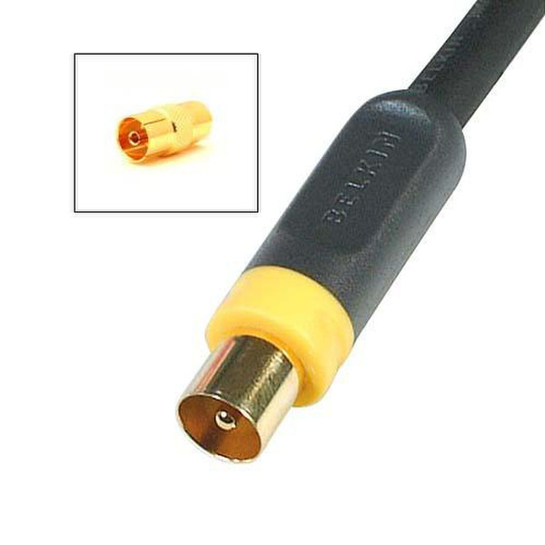 Belkin PureAV™ Aerial Antenna Cable, 0.9 m 0.9m Black coaxial cable