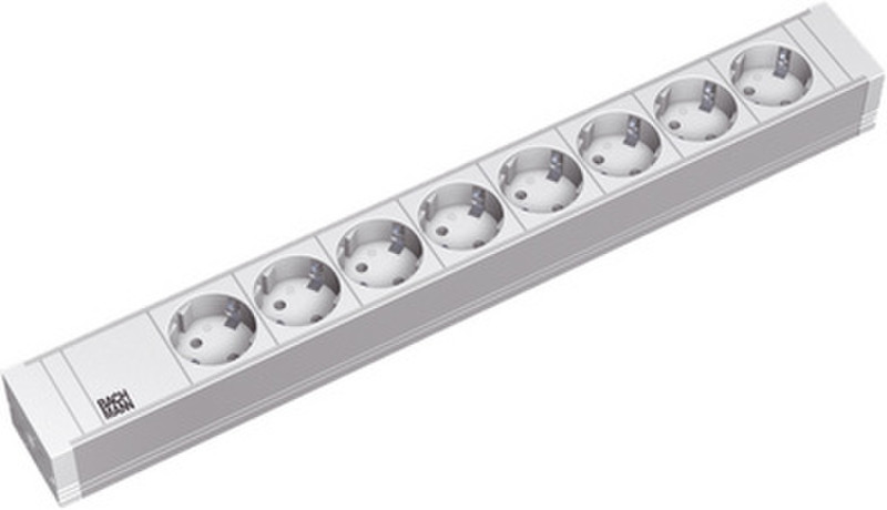 Bachmann 8x Schuko, 2m 8AC outlet(s) 2m Grey power extension