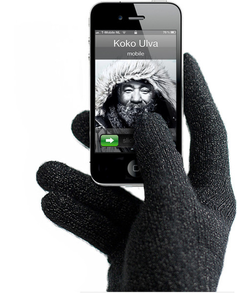 Mujjo Touchscreen gloves M/L Черный