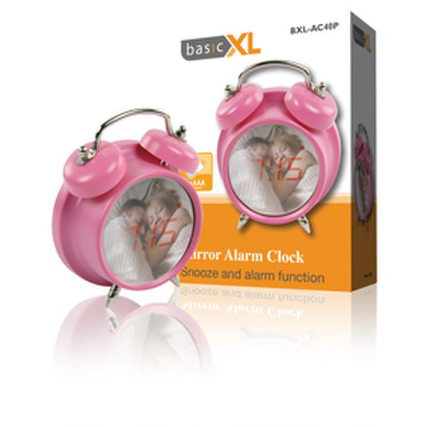 basicXL BXL-AC40P Pink alarm clock