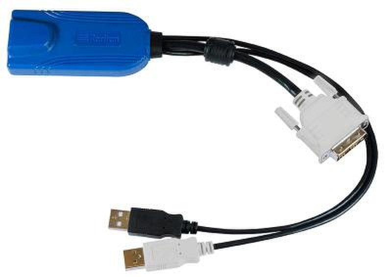 Raritan Digital DVI-D, USB CIM 0.3м Разноцветный, Черный кабель клавиатуры / видео / мыши