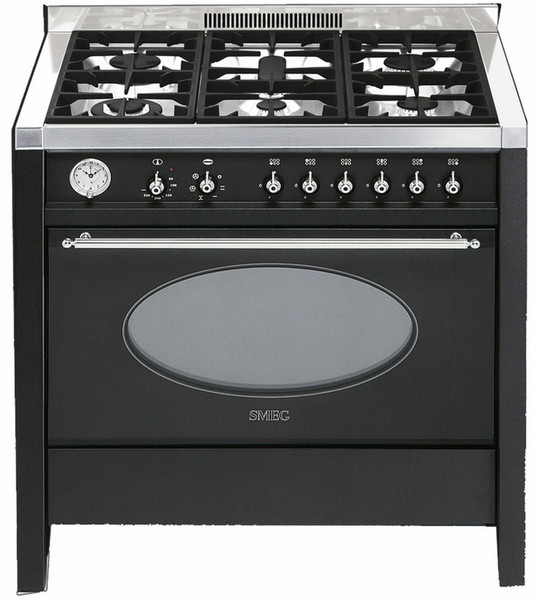 Smeg CS18A-7 Freestanding Gas hob A Black cooker