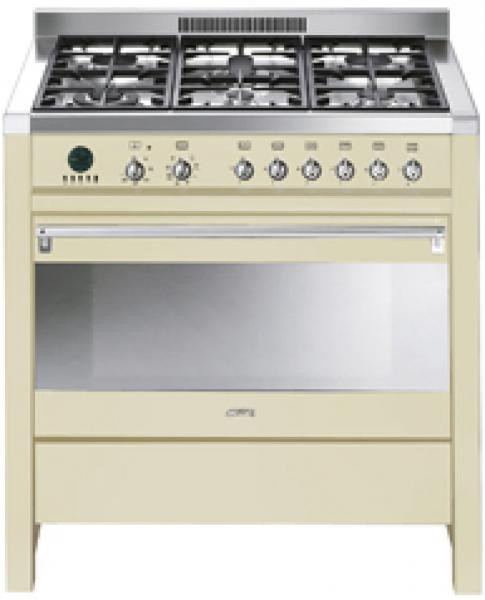 Smeg CS19P-7 Отдельностоящий Gas hob A Золотой кухонная плита