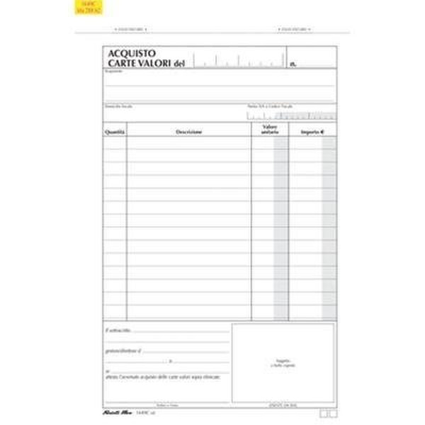 Data Ufficio 1649C0000 Buchhaltungsformular & -Buch