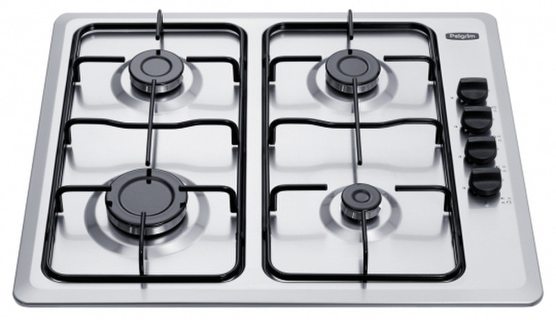 Pelgrim GK210RVSA built-in Gas Black,Stainless steel hob