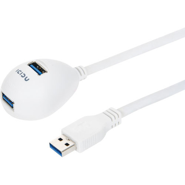 ICIDU USB 3.0 Dock 1.8m USB A USB A Weiß