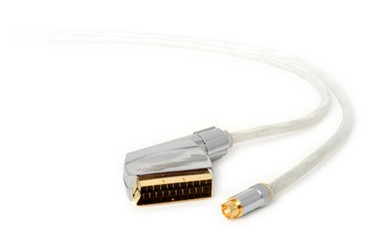 Techlink 700105 5m S-Video (4-pin) SCART (21-pin) Weiß Videokabel-Adapter