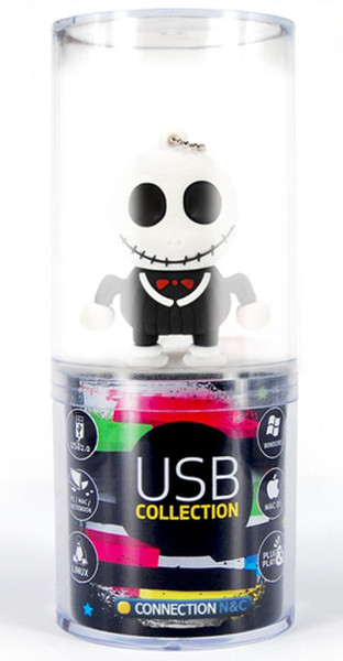 Connection N&C 8GB Skull USB 2.0 8ГБ USB 2.0 Type-A Черный USB флеш накопитель