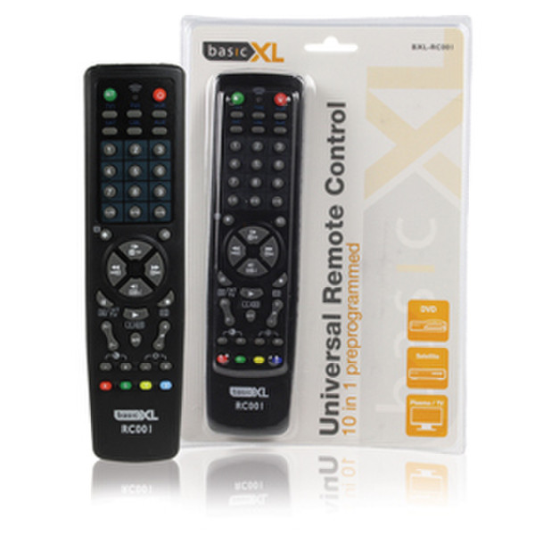 basicXL BXL-RC001 IR Wireless push buttons Black remote control