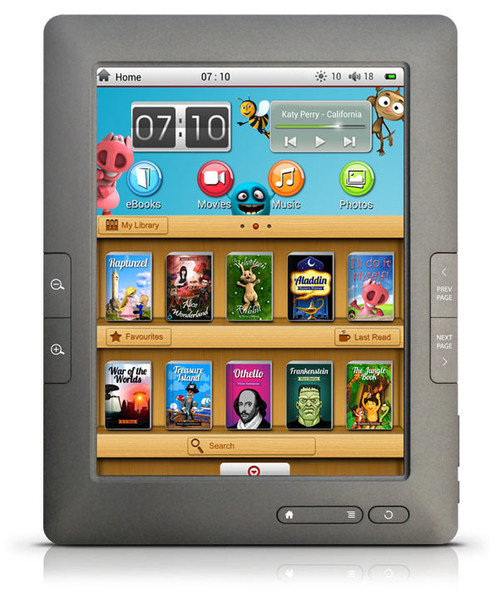 Ergo GoBook 8Zoll Touchscreen 4GB Grau eBook-Reader
