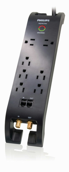 Philips SPP5075C/37 7AC outlet(s) 1.22m Black surge protector