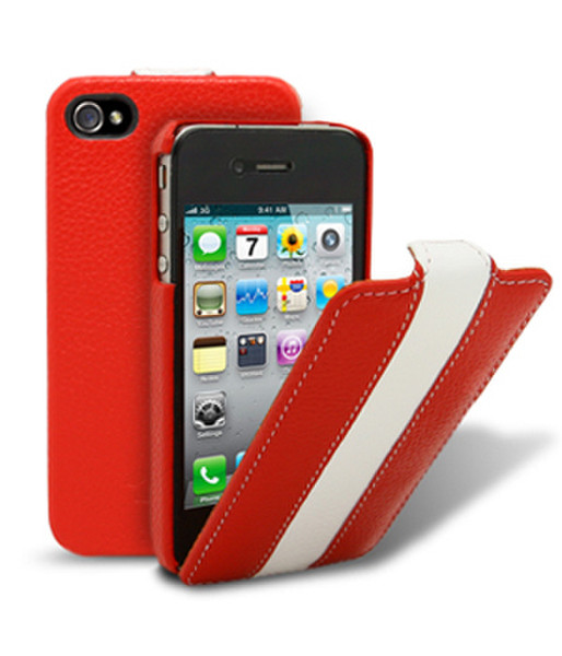 Melkco APIPO4LCJM1RDWELC Cover case Rot, Weiß Handy-Schutzhülle