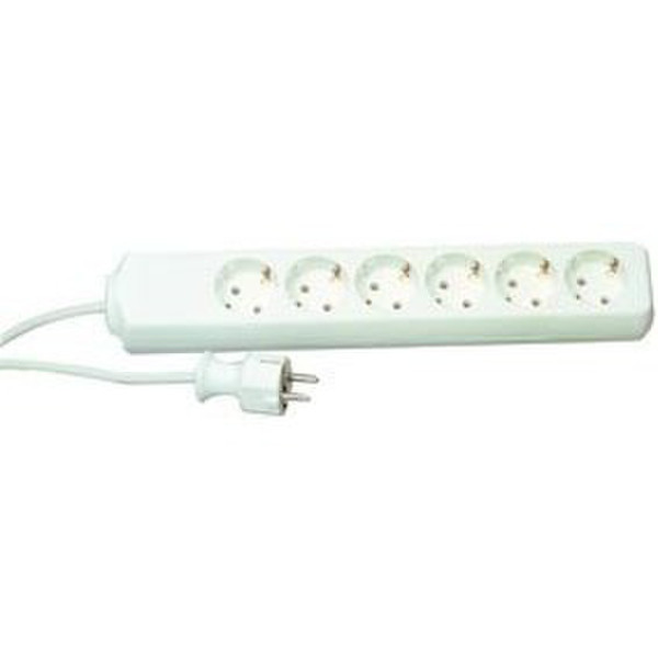 HQ EL-TCD060 6AC outlet(s) 1.5m White power extension