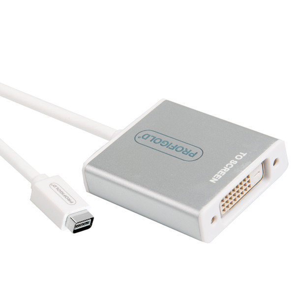 Profigold PROM251 0.2m mini DisplayPort DVI-D Weiß Videokabel-Adapter