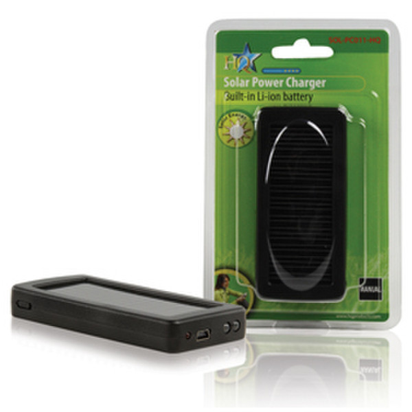HQ SOL-PC011 Solar battery charger Black