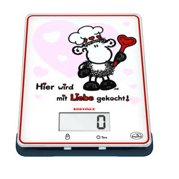 Soehnle Sheepworld Liebe Electronic kitchen scale Mehrfarben, Weiß