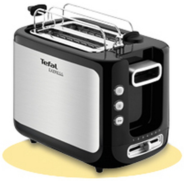 Tefal TT 3650 2ломтик(а) 850Вт Черный, Матова сталь тостер