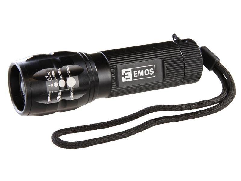 Emos 1 x Cree LED, 3W Hand flashlight LED Black