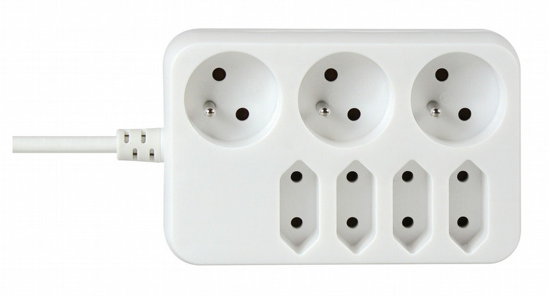 Emos 1902070151 7AC outlet(s) White power distribution unit (PDU)