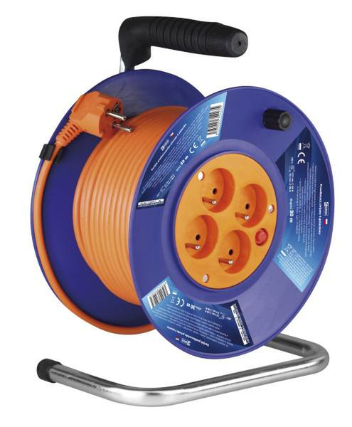 Emos 1908143001 4AC outlet(s) Blue,Orange power distribution unit (PDU)