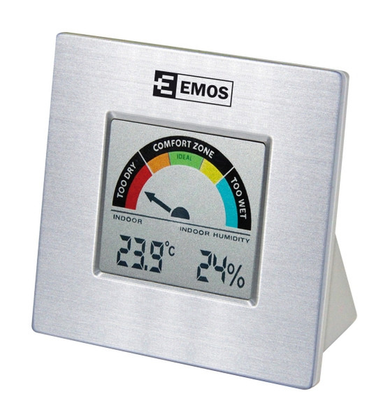 Emos 440L indoor Electronic environment thermometer Silver