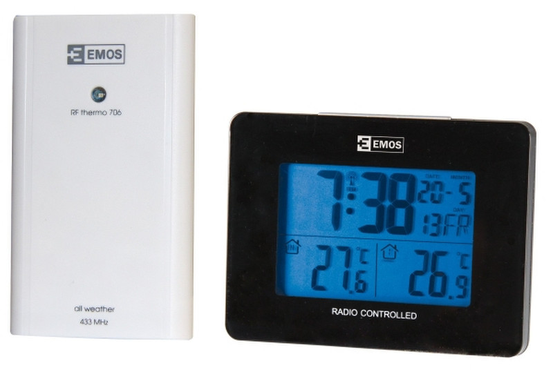 Emos AOK-2806 Indoor/outdoor Electronic environment thermometer Black