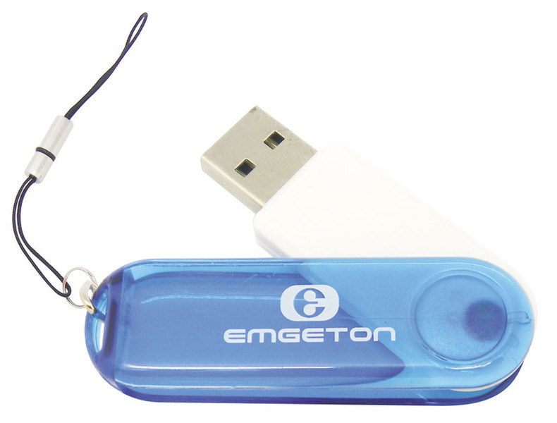 EMGETON RAZER G1 USB2.0, 8GB 8GB USB 2.0 Typ A Blau, Weiß USB-Stick