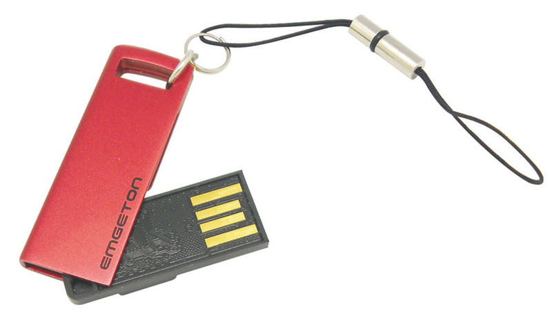 EMGETON MINI R2 8GB 8GB USB 2.0 Typ A Rot USB-Stick