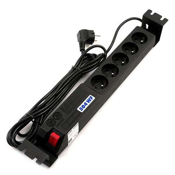 Opticord 5x220V, 3m 5AC outlet(s) 3m Black power extension