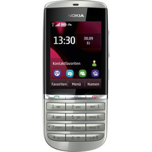 Nokia Asha 300 Cеребряный, Белый