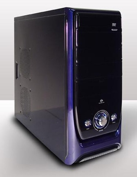 Crono CR-MT04P400 Midi-Tower 400W Schwarz, Blau Computer-Gehäuse