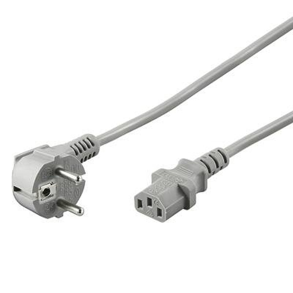 PremiumCord KPSP2G 1.8м CEE7/7 Schuko Разъем C13 Серый кабель питания