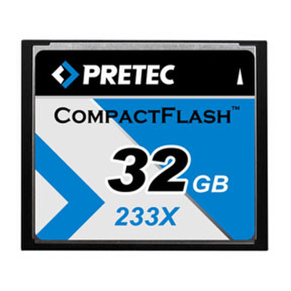 Pretec CompactFlash, 32GB 32GB CompactFlash memory card