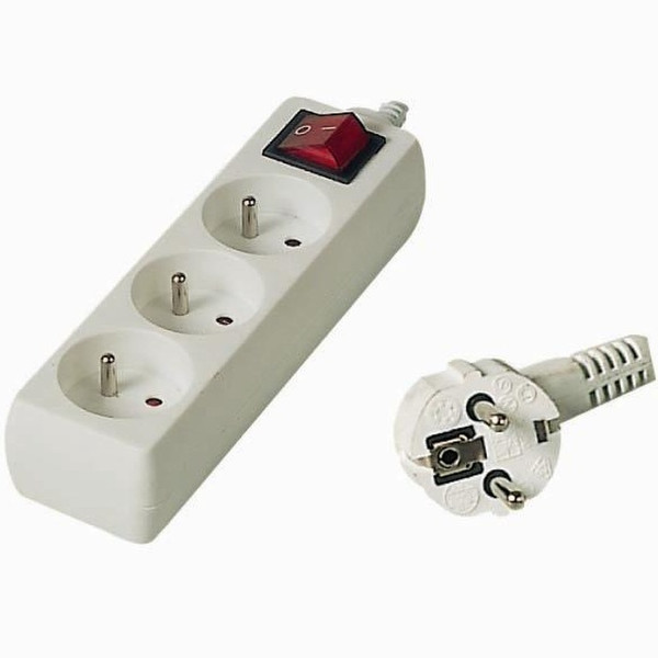 PremiumCord PP3K-07 3AC outlet(s) 7m White power extension