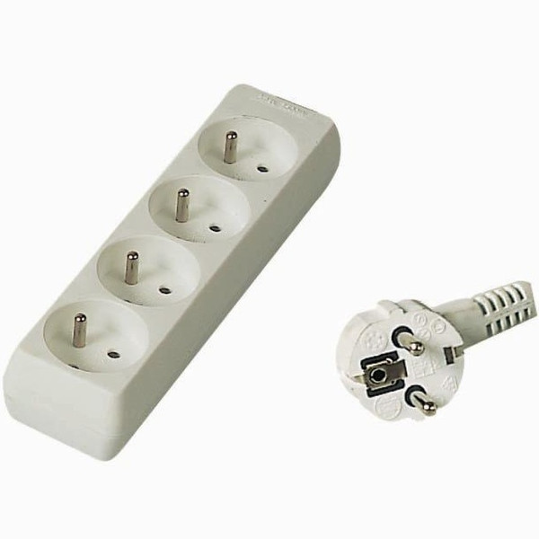 PremiumCord PP4-02 4AC outlet(s) 2m White power extension