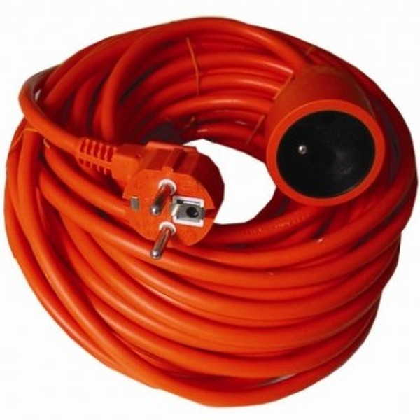 PremiumCord PPE2-20 1AC outlet(s) 20m Orange Verlängerungskabel