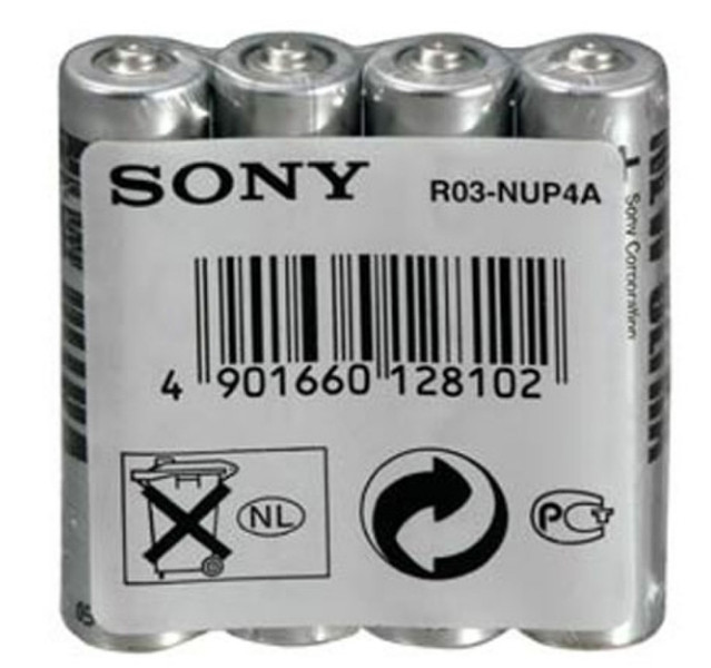 Sony R03NUP4B-EE Zinc Chloride 1.5В батарейки