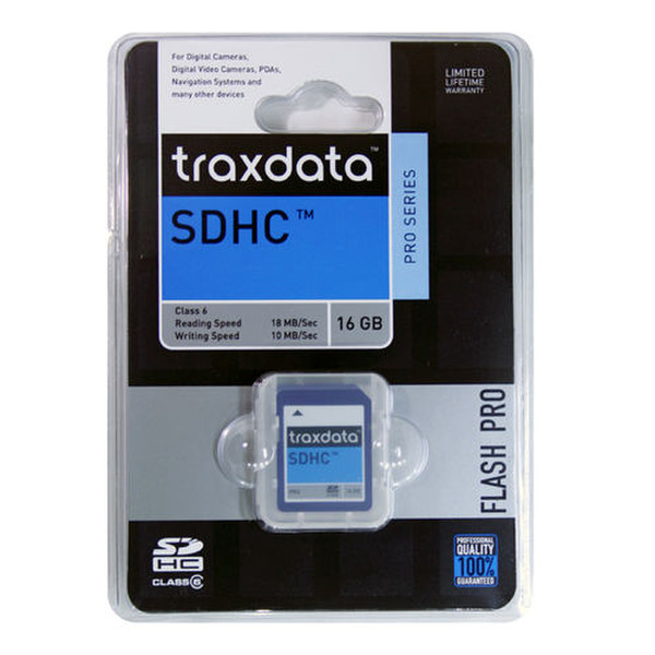 Traxdata SDHC 16GB 16GB SDHC Class 6 memory card