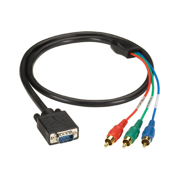 Black Box 3x RCA to HD15 0.9м VGA (D-Sub) 3 x RCA Разноцветный адаптер для видео кабеля