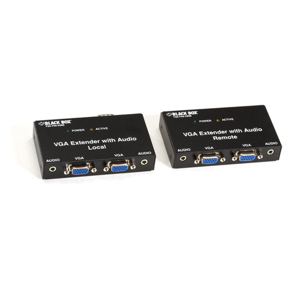 Black Box AC556A-R2 AV transmitter & receiver Black AV extender