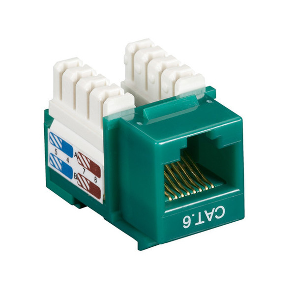 Black Box CAT6 Keystone Jack 10pk RJ-45 Green