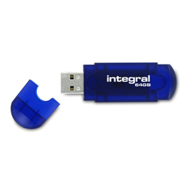 Integral EVO 64GB 64ГБ USB 2.0 Type-A Синий USB флеш накопитель