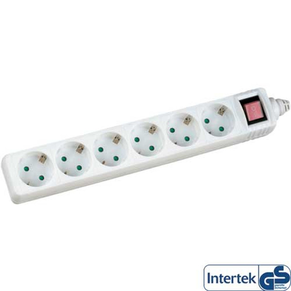 InLine 16463V 6AC outlet(s) 3m White power extension