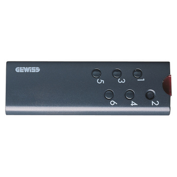Gewiss GW12596 Инфракрасный беспроводной push buttons Черный пульт дистанционного управления