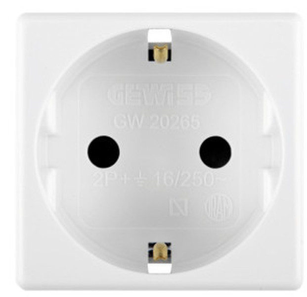 Gewiss GW20265 Type F (Schuko) White outlet box