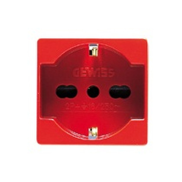 Gewiss GW20296 Type F (Schuko) Red outlet box