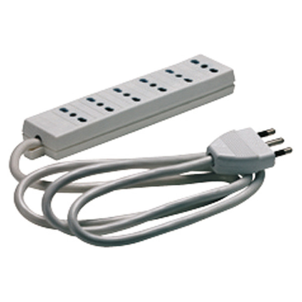 Gewiss GW28601 6AC outlet(s) White power extension