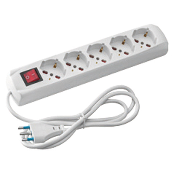 Gewiss GW28613 5AC outlet(s) White power extension