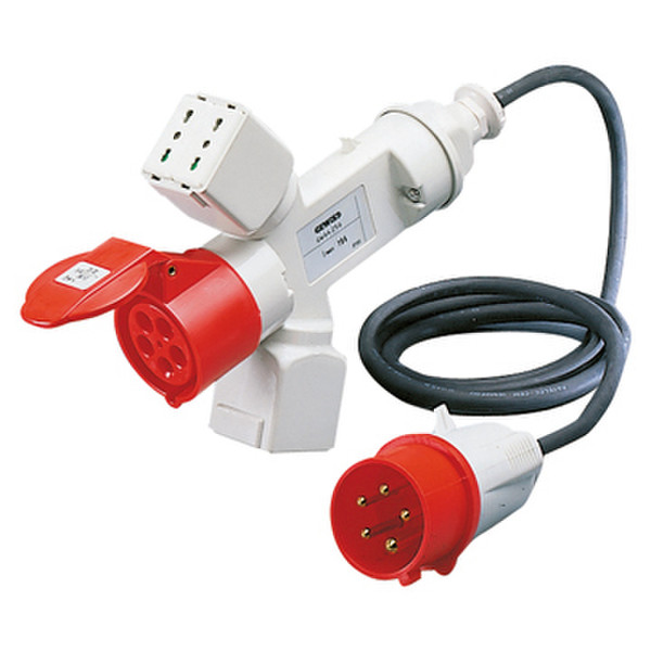 Gewiss GW64256 4AC outlet(s) Red power extension