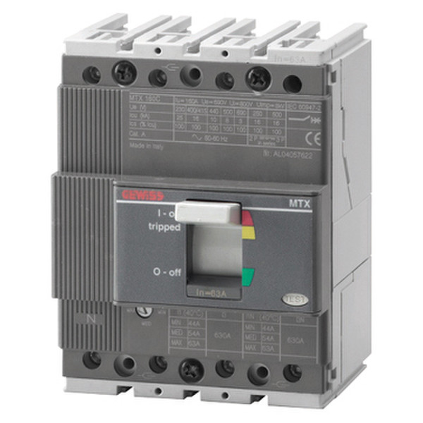 Gewiss GWD7030 B-type 4P 6module(s) circuit breaker